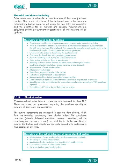 Version 2008 - ABAS Software AG