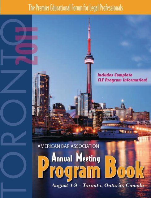 ABA Annual Meeting 2011 Program Book - ABANow