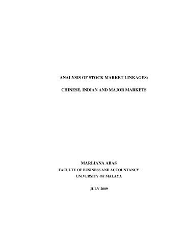 analysis of stock market linkages: chinese, indian and major markets ...