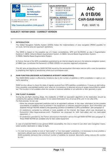 gnss notam - SIA - DGAC