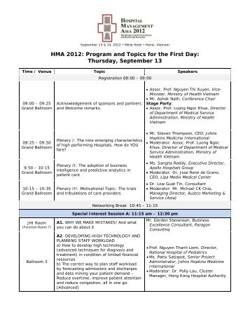 HMA 2012 - Hospital Management Asia