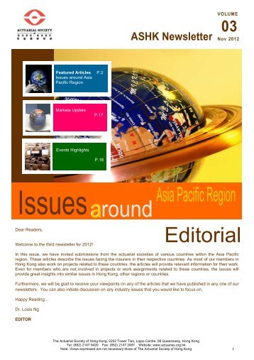 Newsletter-volume3 - 2012 (Draft) - Actuarial Society of Hong Kong