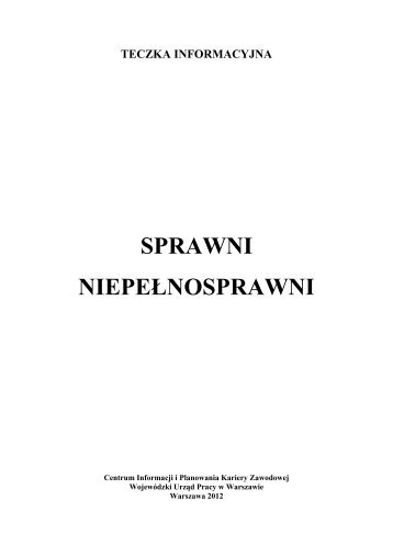 Sprawni niepełnosprawni - Wojewódzki Urząd Pracy