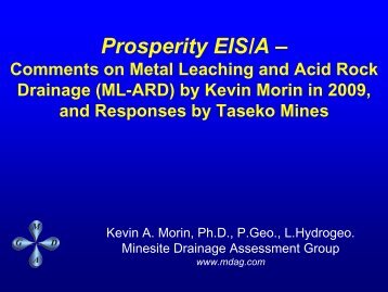 Dr. Kevin Morin's presentation at the