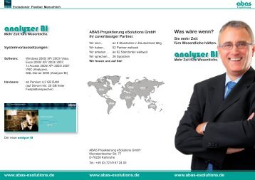 analyzer BI analyzer BI - ABAS Projektierung