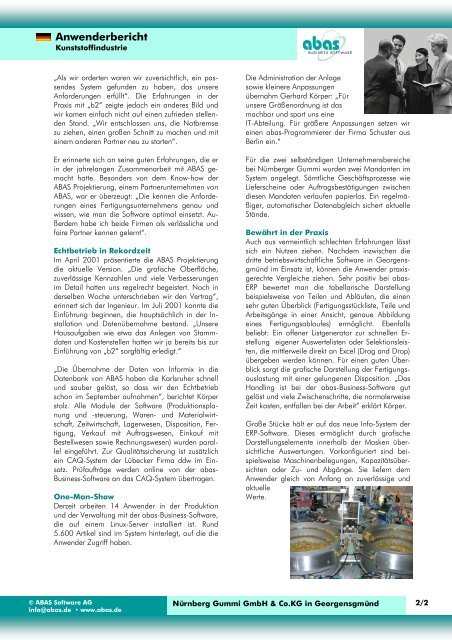 Trennung ohne Schmerz - ABAS Software AG