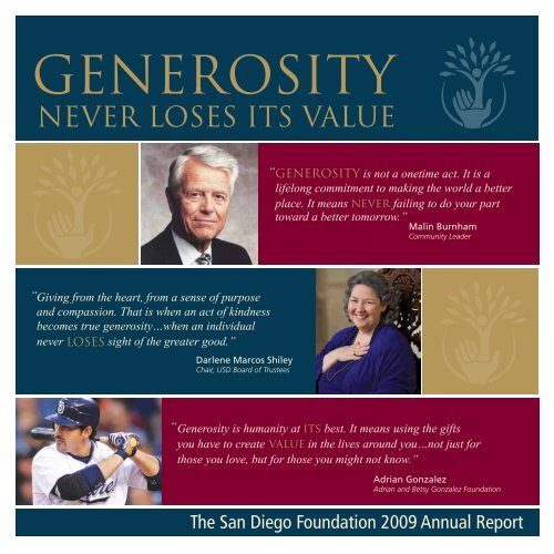 GENEROSITY - San Diego Foundation