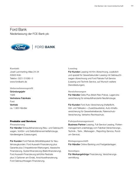 Factsheet Autobanken - Arbeitskreis der Autobanken