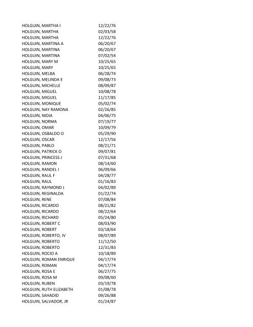 View latest list - City of El Paso