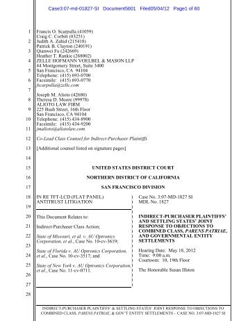 Indirect-Purchaser Plaintiffs' and Settling States ... - LCD Class Action