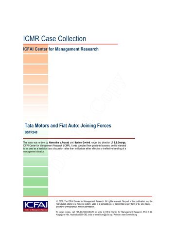 ICMR Case Collection - Andhra University, Visakhapatnam