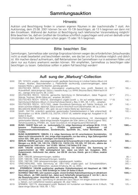 46 Auktion Sammlung Vp Dr Reinhard Fischer Briefmarken Auktions