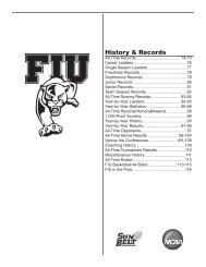 History & Records - Florida International Athletics