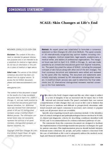 SCALE: Skin Changes at Life's End - Wounds