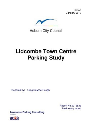 Lidcombe Town Centre Parking Study - Auburn City Council