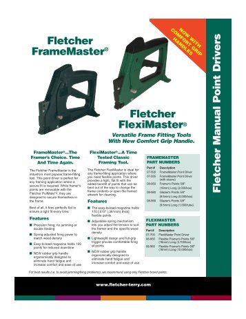 Fletcher Manual Point Drivers - The Fletcher Terry Company