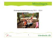 Zusammenfassung Kiga-Planung für Homepage - Stadt Münsingen