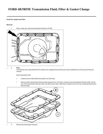 FORD 4R/5R55E Transmission Fluid, Filter & Gasket Change