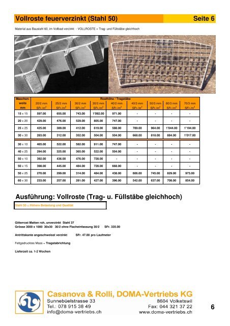 Fassaden- und Feuerleiter - Gitterroste