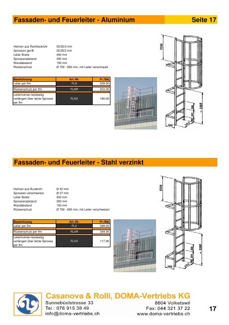 Fassaden- und Feuerleiter - Gitterroste