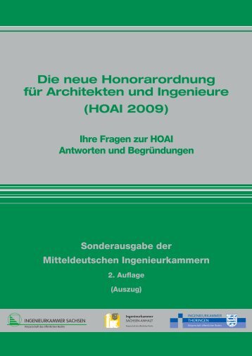 Die neue Honorarordnung für Architekten und Ingenieure (HOAI 2009)