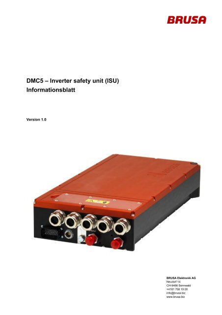 DMC5 -; Inverter safety unit (ISU) Informationsblatt
