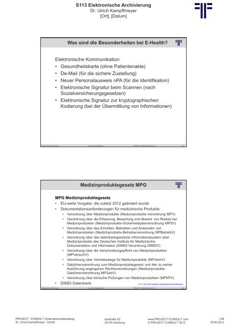 S 113 Elektronische Archivierung - Project Consult ...