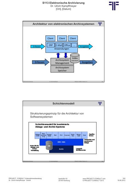 S 113 Elektronische Archivierung - Project Consult ...