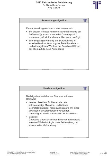 S 113 Elektronische Archivierung - Project Consult ...