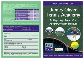 James Oliver Tennis Academy - High Legh Tennis Club