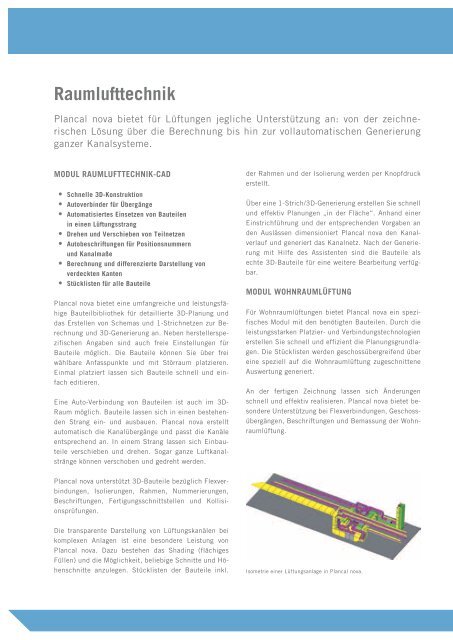 nova DIE CAD/CAE-LÖSUNG FÜR DIE GEBÄUDETECHNIK.