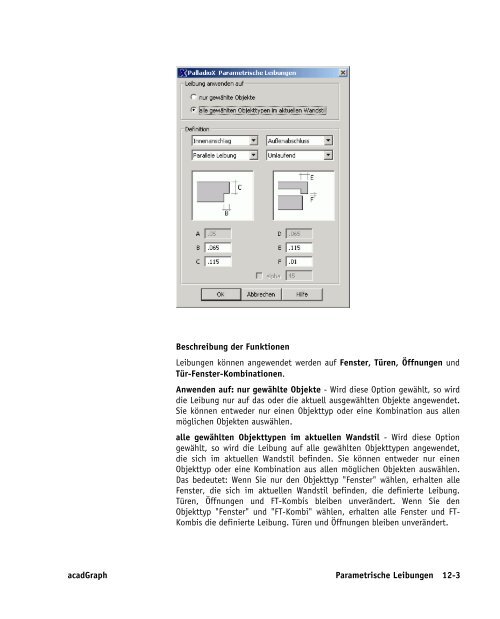 Handbuch zu AutoCAD Architecture 2009 DACH Erweiterungen