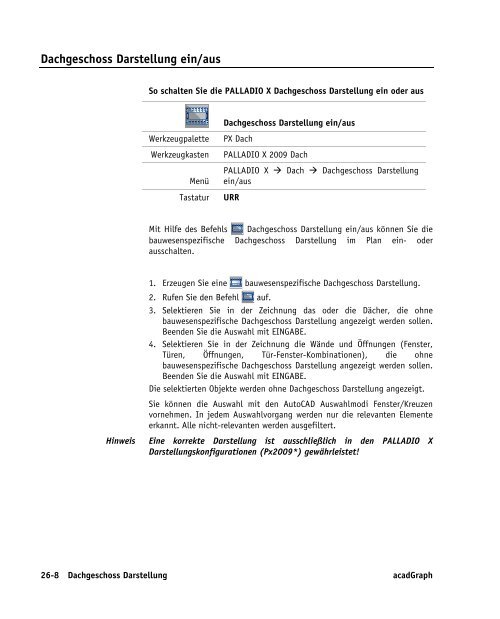 Handbuch zu AutoCAD Architecture 2009 DACH Erweiterungen