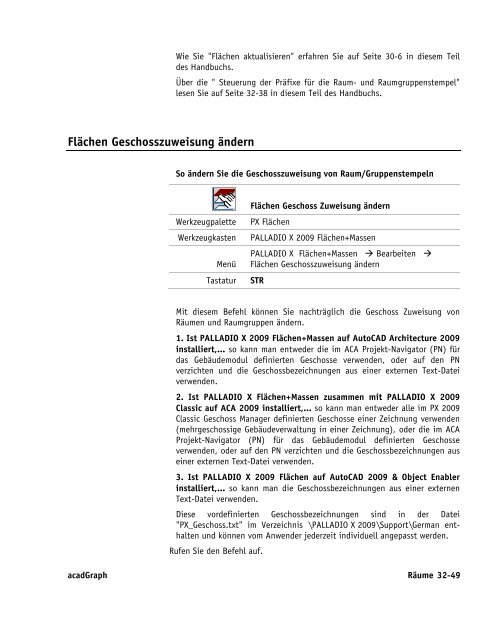 Handbuch zu AutoCAD Architecture 2009 DACH Erweiterungen