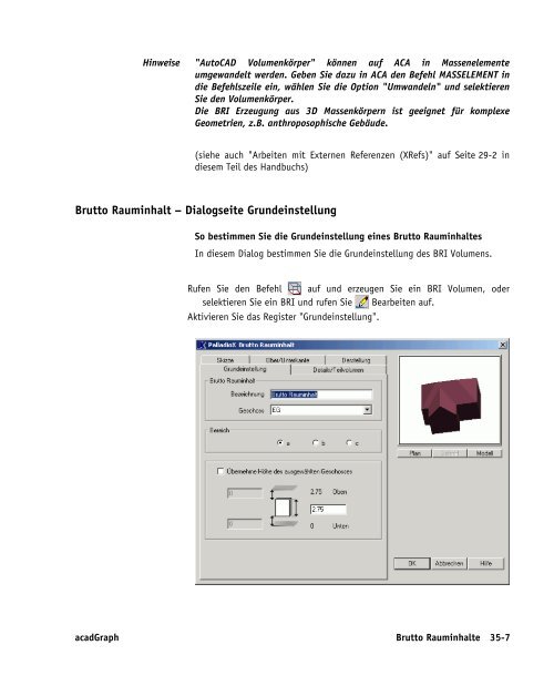 Handbuch zu AutoCAD Architecture 2009 DACH Erweiterungen