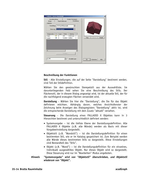 Handbuch zu AutoCAD Architecture 2009 DACH Erweiterungen