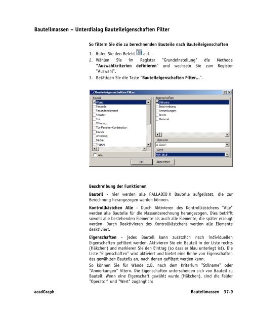 Handbuch zu AutoCAD Architecture 2009 DACH Erweiterungen