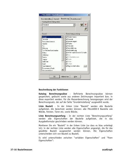 Handbuch zu AutoCAD Architecture 2009 DACH Erweiterungen