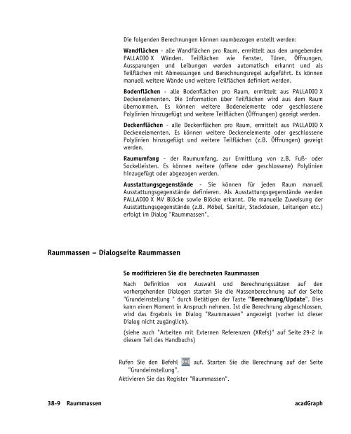 Handbuch zu AutoCAD Architecture 2009 DACH Erweiterungen