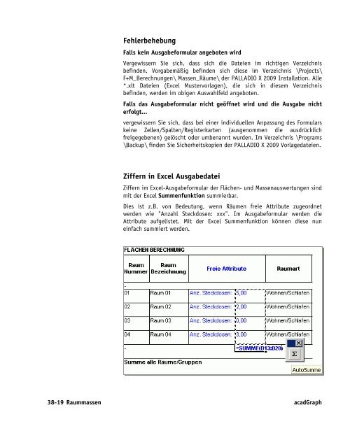 Handbuch zu AutoCAD Architecture 2009 DACH Erweiterungen