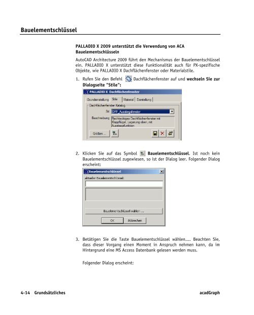 Handbuch zu AutoCAD Architecture 2009 DACH Erweiterungen