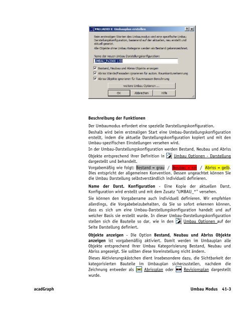 Handbuch zu AutoCAD Architecture 2009 DACH Erweiterungen