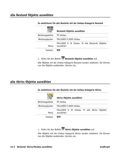 Handbuch zu AutoCAD Architecture 2009 DACH Erweiterungen