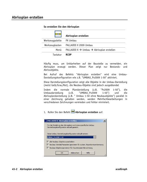 Handbuch zu AutoCAD Architecture 2009 DACH Erweiterungen