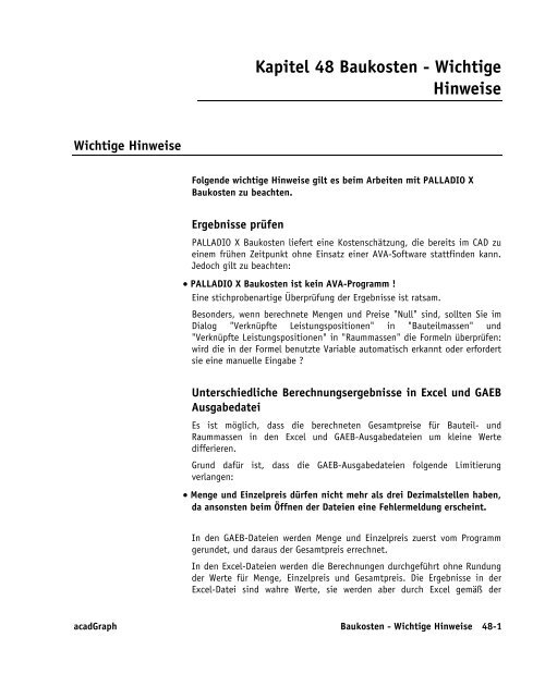 Handbuch zu AutoCAD Architecture 2009 DACH Erweiterungen