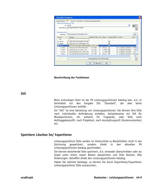 Handbuch zu AutoCAD Architecture 2009 DACH Erweiterungen