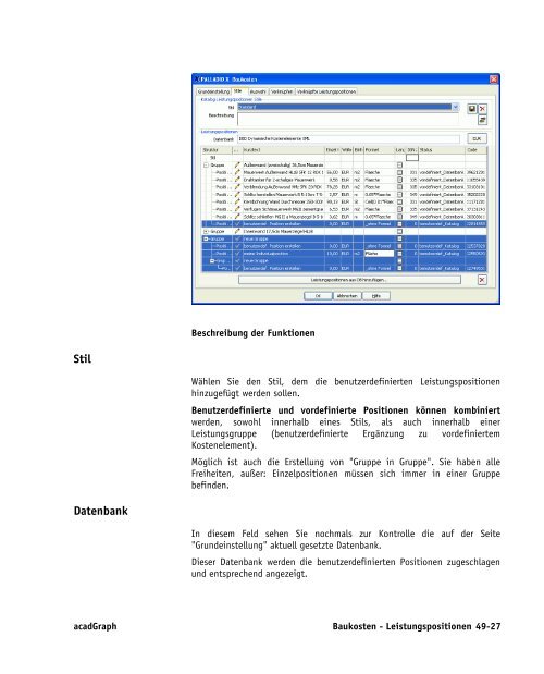 Handbuch zu AutoCAD Architecture 2009 DACH Erweiterungen