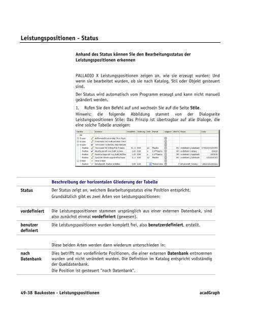 Handbuch zu AutoCAD Architecture 2009 DACH Erweiterungen