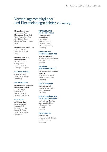 Morgan Stanley Investment Funds* - Skandia