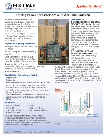 Testing Power Transformers with Acoustic Emission - MISTRAS ...